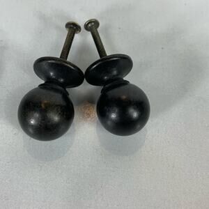 Set 2 Heavy Bronze Drawer Pulls 1.5" x 1" Knobs